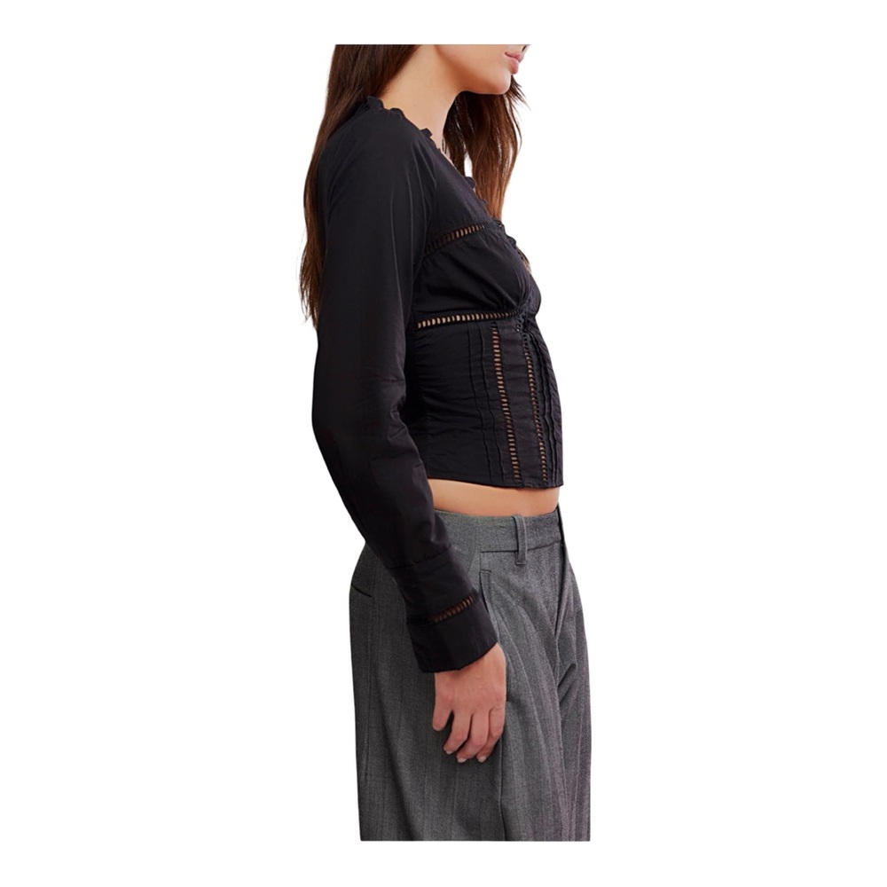 Free People
Frankie Long Sleeve Ladder
Stitch Corset Top-NWT-Size small - Picture 6 of 11